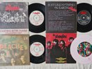 STRANGLERS SINGLES X 4 PEACHES SOMETHING BETTER CHANGE COLOUR VINYL EP JUST LIKE