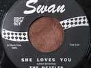 Beatles 45 She Loves You 1964 Swan Styrene Pressing Rare WIDEST Bold Font