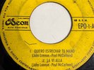 LOS BEATLES - I Want to Hold Your Hand + 3  - RARE COSTA RICA EPO - 1 EP THE