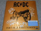 AC/DC FOR THOSE ABOUT TO ROCK  AUTOGRAPHED Signed COA 1981 Atlantic Records VG+