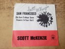 RARE NORWAY AUTOGRAPHED 1960s EXCELLENT Scott McKenzie San Francisco SLEEVE 45