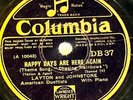 Layton & Johnstone - Happy Days Are Here Again / Lucky Me Lovable You - Columbia