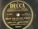 Andrews Sisters Danny Kaye - Bread and Butter Woman / Civilization Bongo DECCA