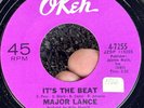 RARE Chicago Northern Soul 45 MAJOR LANCE It’s That Beat OKEH LARGE 45 FONT EX*