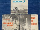 Aurora 7 Man In Orbit Sounds of U.S. Air Force Blast Off NASA Vinyl Record Lot