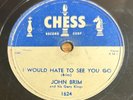BLUES 78 JOHN BRIM I WOULD HATE TO SEE YOU GO CHESS 1624