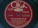 HEAR- Rare Pre-War Jazz 78 - Louis Armstrong - You Can Depend On Me- OKeh #41538