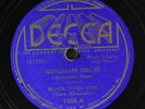 BLACK IVORY KING: gingham dress / match box blues DECCA Single 78 RPM