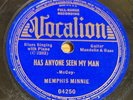 PRE WAR BLUES 78 MEMPHIS MINNIE HAS ANYONE SEEN MY MAN VOCALION 04250 CLEAN
