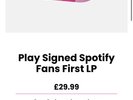 Ed Sheeran – Play Signed Spotify Fans First Vinyl, Limited Edition, Pre-Sale