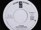 Rock 45 EAGLES Hotel California ASYLUM promo HEAR j