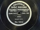 Columbia Disc Record - Russian Song - “Asra” 78 RPM A. V. Aleksandrov 1902