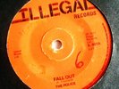 RARE PROMO THE POLICE FALL OUT 1977 ILLEGAL UK 45 ROCK PUNK (RELEASE DATED) VG