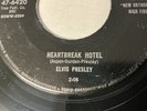 ELVIS PRESLEY 45 47-6420 RARE LABEL ERROR HEARTBREAK HOTEL/I WAS THE ONE VG/VG+