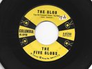 HALLOWEEN MOVIE POPCORN  45 -the  FIVE BLOBS - THE BLOB - HEAR 1958 COLUMBIA