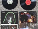 4 Vintage Rock LPs   Rush: Self-Titled   Kiss Peter Criss   Styx   Judas Priest
