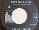 FRANK LYNDON - Don't Go Away Baby - UPTOWN - 60's NORTHERN SOUL - 70's Reissue
