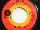 45 The Beatles - All You Need Is Love / Baby, You're A Rich Man On Capitol Vg++