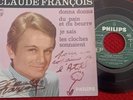 CLAUDE FRANCOIS EP AUTOGRAPH DEDICATION