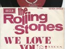 ROLLING STONES  SOUTH AFRICA   PS  45    WE LOVE YOU   EX+/EX  NO SHIPPING TO US