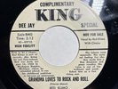 Bio Label Wlp 45 Red Klimo King “Grandma Loves To Rock And Roll/Box Car Letters”