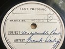 RARE 78 Test Pressing HONEYSUCKLE ROSE - FRANK DAILEY Shellac M459-2 WHITE LABEL