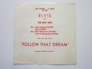 Elvis Presley FOLLOW THAT DREAM Coin Op RCA EPA #4368 Promo SLEEVE ONLY