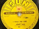 Johnny Cash – I Walk The Line • Sun 241 • Original 78 RPM Shellac Record 1956
