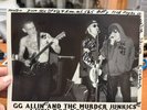 Murder Junkies rare Signed 8 x 10 Promo GG Allin Antiseen Ramones