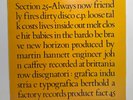 Section 25 — Always Now LP Vinyl — 1981 Factory Records — 1ST EDITION  — G+/VG+