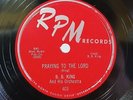 RARE BLUES B.B. King Praying To The Lord/Please Help Me RPM 403 78 RPM E+/NM