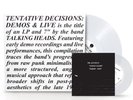 TALKING HEADS - TENTATIVE DECISIONS (CLEAR VINYL LP +7