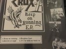 Crux Crash 12 Inch Punk Unplayed Keep On Running, Fight For Your Life