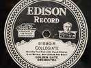 Collegiate/Steppin in society - Golden Gate Orch Edison Diamond Disc late Jazz
