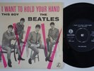 BEATLES I Want To Hold Your Hand RARE Denmark 45 UNIQUE danish p/s This Boy HEAR