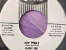 Jeanie Dell  HEY WILLY / Kiss you 1000 times 45 Rockabilly PROMO RECORD 1960 GAS