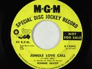 R&B Soul Exotica 45 - Ronnie Savoy - Jungle Love Call - MGM - promo