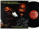 Alex Blake ft. Pharoah Sanders - Now Is The Time LP - Bubble Core VG+ Autograph