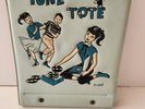 Vintage 45 Records Blue  Rhythm Tune Tote Ponytail 45 Records Carrying Case
