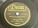 Andrews Sisters Rum And Coca-Cola / One Meat Ball 78 RPM Decca 18636