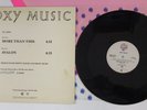 ROXY MUSIC More Than This / Avalon (1982) PROMO 12
