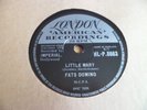 FATS DOMINO: LITTLE MARY / THE PRISONER'S SONG 1958 LONDON 78RPM RARE EX+ SUPERB