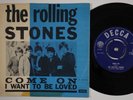 ROLLING STONES Come On HOLY GRAIL Denmark 45 BLUE VARIANT SLEEVE mod beat danish