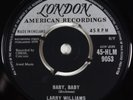 LARRY WILLIAMS Baby, Baby / Get Ready ORIG UK 45 London HLM 9053 r&b LISTEN