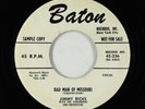 R&B Soul Popcorn Mod 45 - Jimmy Ricks - Bad Man Of Missouri - Baton VG+