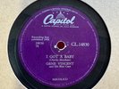 78Rpm Rock n Roll, Gene Vincent 'I Got a Baby / Walkin' Capitol Scarce late 78