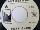 FRANK LYNDON Don't Go Away Baby NORTHERN SOUL Uptown 758 white label promo