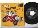 ROCKABILLY  45 -E.P. w/ PIC SLEEVE- BILL HALEY -SHAKE RATTLE AND ROLL -HEAR-1954