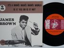 JAMES BROWN It's A Man's Man's Man's World RARE Sweden 45 DARK BROWN VARIANT