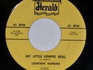 LIGHTNIN’ HOPKINS: My Little Kewpie Doll US Herald ’58 Blues Orig Clean  45 HEAR